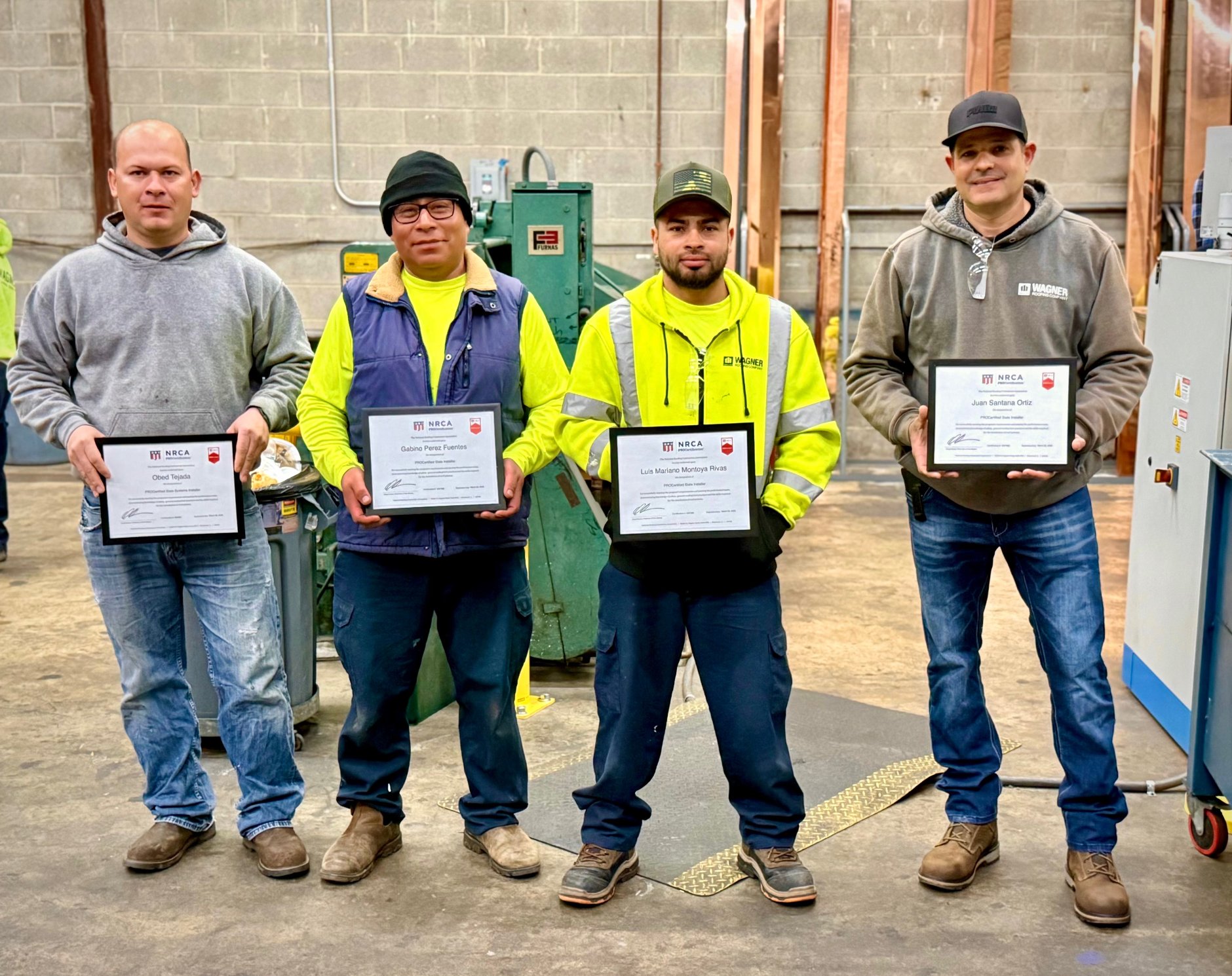 Wagner team with certifications